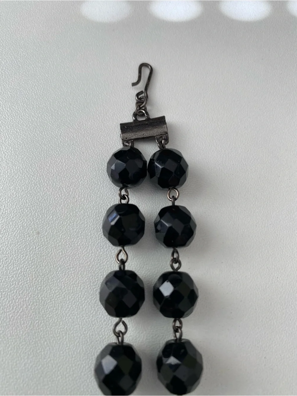 Black Faceted Bead Choker Necklace - Women Jewelry